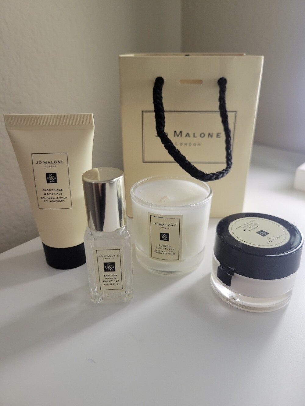 NIB Collection of Jo Malone London travel-sized products and Gift Bag